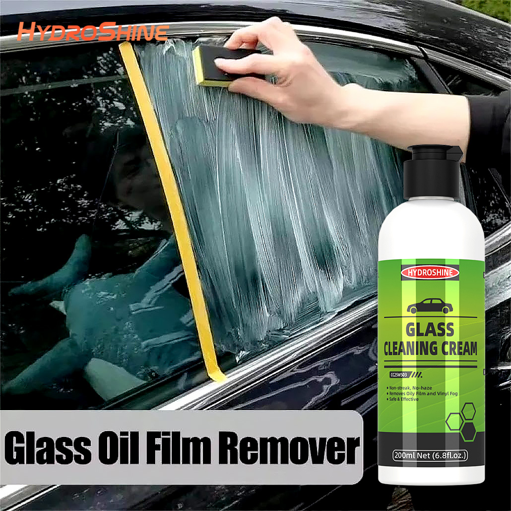 Glass Cleaner Streak - Hydroshine Autoglas Oliefilm Remover Crème Voorruitreiniger